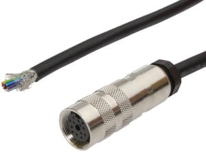 VK50C020, cfromle socket 5m,12 wires, shielded,  connection cfromle for PT98A305/PT98A833, IPF ELECTRONIC