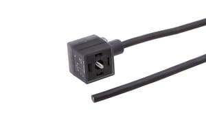 VK50E144, cfromle socket 5m,3x0,75mm²,valve,Bauf.A, angulated,PUR,2+PE bridged,without Schutzbeschaltung, IPF ELECTRONIC