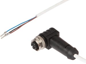 VK50H021, cfromle socket 5m, high temp.150°C,3x0,34mm²,M12, angulated,Teflon,3pins, IPF ELECTRONIC