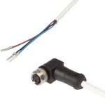 VK50H071, cfromle socket 5m, high temp.150°C,3x0,34mm²,M8, angulated,Teflon,3pins, IPF ELECTRONIC