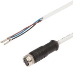 VK50H075, cfromle socket 5m, high temp.150°C,3x0,34mm²,M8, straight,Teflon,3pins, IPF ELECTRONIC