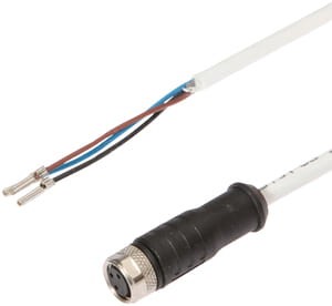 VK50H075, cfromle socket 5m, high temp.150°C,3x0,34mm²,M8, straight,Teflon,3pins, IPF ELECTRONIC