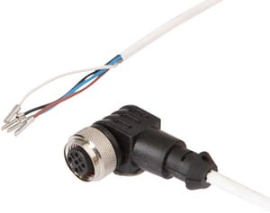 VK50H321, cfromle socket 5m, high temp.150°C,4x0,34mm²,M12, angulated,Teflon,4pins, IPF ELECTRONIC