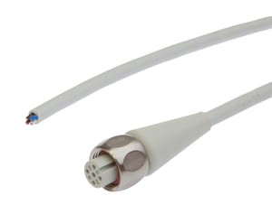 VK50L325, cfromle socket 5m,4x0,34mm²,M12,V4A, straight,TPE,4 wires, IPF ELECTRONIC