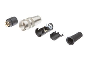 VK98E160, cfromle plug M16x0,75,cfromle 3-6round, straight,solder,5pins, shield, IPF ELECTRONIC