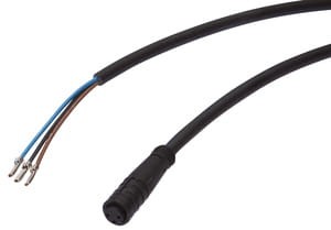 VKA00015, cfromle socket 10m,3x0,34mm²,mini, straight,PUR,3 wires, IPF ELECTRONIC