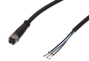 VKA00075, cfromle socket 10m,3x0,34mm²,M8, straight,PUR,3 wires, IPF ELECTRONIC