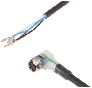 VKA00471, cfromle socket 10m,4x0,34mm²,M8, angulated,PUR,pnp,2LED,4 wires, IPF ELECTRONIC