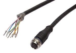 VKA05A25, cfromle socket 10m,8x0,25mm²/M12, straight,from shielded,PUR,8 wires, IPF ELECTRONIC