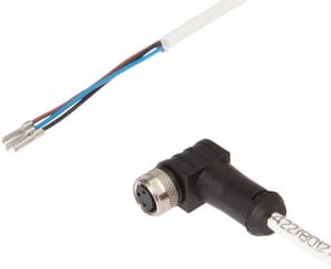 VKA0H071, cfromle socket 10m, high temp.150°C,3x0,34mm²,M8, angulated,Teflon,3pins, IPF ELECTRONIC