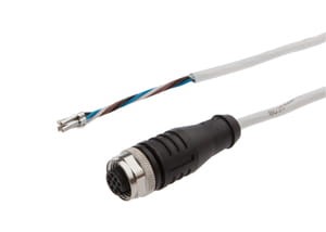 VKA0H325, cfromle socket 10m, high temp.150°C,4x0,34mm²,M12, straight,Teflon,4pins, IPF ELECTRONIC