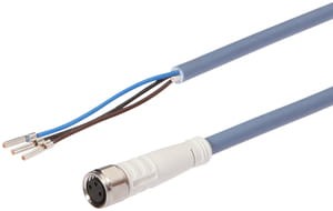 VKA0L075, cfromle socket 10m,3x0,34mm²,M8,VA, straight,TPE,3 wires, IPF ELECTRONIC