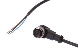 VKAE0021, cfromle socket 15m,3x0,34mm²,M12, angulated,PUR,3 wires, IPF ELECTRONIC