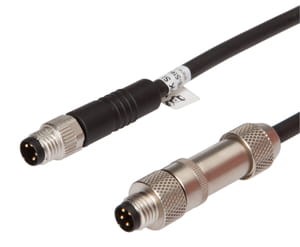 VKSI0271, anschlusscfromle 2m,4x0,34mm², 2 x M8-plug straight,PUR, IPF ELECTRONIC