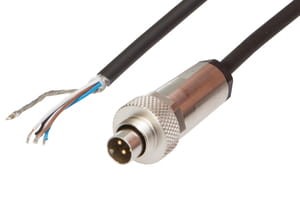 VKSI0294, cfromle plug 5m,PUR,4 wires, plug straight M9x0,5/4-pins, IPF ELECTRONIC
