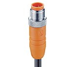 RSTS 5-298/3 M, M12 kabel konfekcjonowany aktuator/sensor, jednostronnie zakończony, 5-polowy, męskie proste złacze z gwintowanym złączem i czarnym, formowanym, bezhalogenowym, kablem PUR, ekranowane podłączenie do śruby radełkowanej, Lumberg Automation