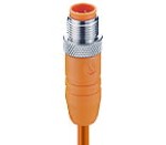 RSTS 8-184/15 M, M12 kabel konfekcjonowany aktuator/sensor, jednostronnie zakończony, 8-pn, męskie proste złacze z gwintowanym złączem i pomarań... formowanym, ekranowanym kablem PVC, ekranowane podłączenie do śruby radełkowanej, Lumberg Automation