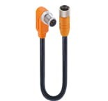 RSWTS 8-RKTS 8-299/10 M, M12 kabel konfekcjonowany aktuator/sensor, obustronnie zakończony, M12 męskie proste - M12 żeńskie proste, 8-polowe, złącze kątowe gwintowane i formowanym kablem, ekranowanie 360° połączone z śrubą radełkowaną, Lumberg Automation