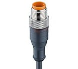 RST 4-500/2 M, M12 kabel konfekcjonowany aktuator/sensor, jednostronnie zakończony, 4 polowy, męskie proste złacze z gwintowanym złączem i formowanym kablem, podłączenie do śruby radełkowanej. Zaprojektowane do zastosowań robotycznych, Lumberg Automation