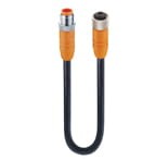 RSTS 8-RKTS 8-299/1,5 M, M12 kabel konfekcjonowany aktuator/sensor, obustronnie zakończony, M12 męskie proste żeńskie proste złącze z gwintowanym złączem i formowanym kablem, ekranowanie połączone z śrubą radełkowaną, Lumberg Automation