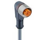 RKWT/LED W 4-265/2 M, M12 kabel konfekcjonowany aktuator/sensor, jednostronnie zakończony, 4 polowy, żeńskie złącze kątowe z diodą LED (pnp), samoblokujący gwint i szary kabel PUR bezhalogenowy, Lumberg Automation