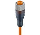 RKT 5-56/10 M, M12 Micro Actuator/sensor cordset, single-ended, 5-poles, female straight connector with self-locking thread and orange PVC molded cable.", Lumberg Automation