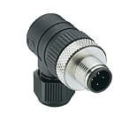 RSCW 4/7, M12 Micro Field attachable connector, male right angle connector, 4-pole with threaded joint, assembling with screw terminals., Lumberg Automation