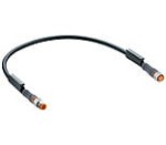 RSMV 3-RKMV 3-294/1,5 M, M8 kabel konfekcjonowany obustronnie zakończony, kabel męsko-żeński, 3 polowy, 909294, PVC, czarny, 3x22 AWG, IEC, Lumberg Automation