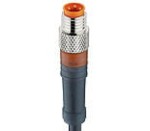 RSMV 3-294/2 M, M8 actuator/sensor single-ended cord set, male straight, 3 poles, 909294, PVC, Black, 3x22 AWG, IEC, Lumberg Automation