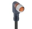 RKMWV 4-295/3 M, M8 actuator/sensor single-ended cord set, female right-angle, 4 poles, 909295, PVC, Black, 4x22 AWG, IEC, Lumberg Automation