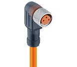 RKMWV 3-06/2 M, M8 Pico actuator/sensor cordset, single-ended, 3-pole, female right angle connector with self-locking threaded joint and molded orange PVC cable., Lumberg Automation