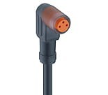 RKMW 3-224/2 M, M8 Pico actuator/sensor cordset, single-ended, 3-pole, female right angle connector with snap-in joint and molded black PUR halogen-free cable., Lumberg Automation