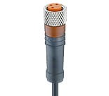 RKMV 3-224/30 M, M8 Pico actuator/sensor cordset, single-ended, 3-pole, female straight connector with self-locking threaded joint and molded black PUR halogen-free cable., Lumberg Automation