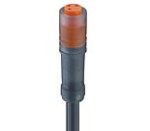 RKM 4-225/5 M, M8 Pico actuator/sensor cordset, single-ended, 4-pole, female straight connector with snap-in joint and molded black PUR halogen-free cable., Lumberg Automation