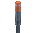 RKM 3-224/10 M, M8 kabel konfekcjonowany sensor/aktuator, jednostronnie zakończony, 3 polowy, żeńskie proste złącze ze złaczem zatrzaskowym i formowanym czarny PUR bezhalogenowy, Lumberg Automation