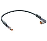 RSMV 3-RKWT 4-3-224/15 M, M8 Pico Actuator/sensor cordset, double-ended, 3-pole male straight to M12 female right angle connector black PUR halogen free with molded cable., Lumberg Automation