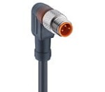 RSMWV 4-225/10 M, M8 Pico actuator/sensor cordset, single-ended, 4-poles male 90 degree connector with selflocking threaded joint and molded black PUR halogen-free cable., Lumberg Automation