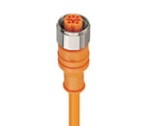 PRKT 5-56/5 M, kabel konfekcjonowany aktuator/sensor, jednostronnie zak., M12, 5-pol., złącze proste żeńskie, wewnętrzny gwint z formowanym kablem, heksagonalna nakrętka ze stali nierdzewnej.", Lumberg Automation