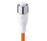 WRKT 4-521/2 M, M12 kabel konfekcjonowany aktuator/sensor, jednostronnie zak., M12 żeńskie proste i formowany kabel, heksagonalna nakrętka ze stali nierdzewnej, 4 pol.  specjalnie zaprojektowane do stosowania w aplikacjach mycia, Lumberg Automation