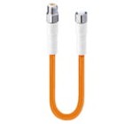 WRSMV 4-WRKMV 4-521/2 M, M8 actuator/sensor cord set, double ended, straight M8 male to M8 female connector and molded cable, hexagon screw in stainless steel, 4 poles., Lumberg Automation