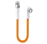 WRSMV 3-WRKMWV 3-520/5 M, M8 actuator/sensor cord set, double ended, straight M8 male to right-angle M8 female connector and molded cable, hexagon screw in stainless steel, 3 poles., Lumberg Automation