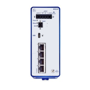 BRS20-4TX-EEC-HL, Zarządzalny Switch przemysłowy na szynę DIN, typ Fast Ethernet