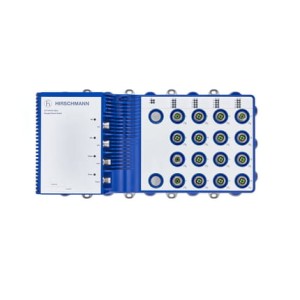 OS3-40-000000001600R6R6-VN9S999HHSE2AXX.X.XX, Managed IP65 / IP67 switch in accordance with IEEE 802.3, store-and-forward-switching, HiOS Layer 2 Advanced , Gigabit-Ethernet Type , electrical Gigabit Ethernet uplink-ports with bypass relays