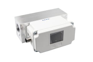 SL920021, sensor flow, Calorimetric, 109x55x135mm, G1 inch, 12-36V DC, 1x Relay contact NO (NO), 4-20mA, Plug-in connection M12 5pin, Plastic PC, Pressure resistance 16bar, With display, Parameterization