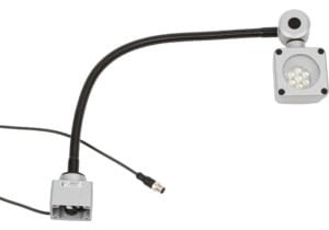 EB800120, LED Gooseneck light, 500x80mm, White light, 9W,  5000lx, 5000K, 24V DC, M12-connector 4pin 3m