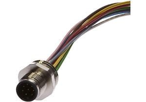 Accessories, Built-in plug, complete, 30V, M12  8pin, IP67, Screw fitting M16