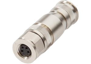 Cable socket, Straight, Suitable for self-assembly Screw connection, Ø13.7mm, Shielded, 4A