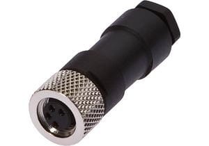 Cable socket, Straight, Suitable for self-assembly Soldering connection, Ø3.5-5mm, 4A, 30V
