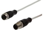 Connection cable, 0.6m, M12 Female (socket) 4pin  Straight, M12 Male (connector) 4pin Straight