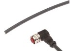 Connection cable, 2m, M12 Female (socket) 3pin  Angular, Free conductor end, 3x0.34mm²